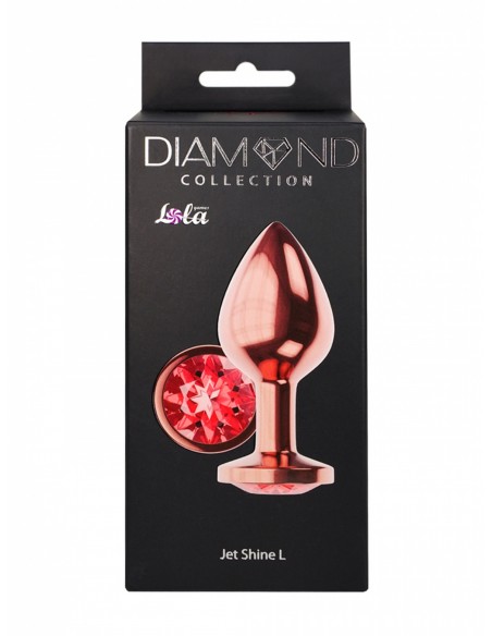 Plug-Butt Plug Diamond Ruby Shine L Rose Gold