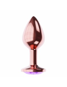 Plug-Butt Plug Diamond Amethyst Shine L Rose Gold 2