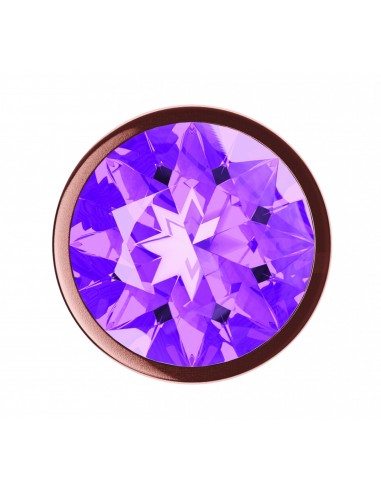 Plug-Butt Plug Diamond Amethyst Shine L Rose Gold