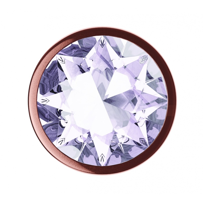 Korek analny Diamond Moonstone Shine L w kolorze różowego złota - stal nierdzewna, kryształ, długość 8,3 cm, średnica 3,3 cm - 3