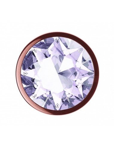 Plug-Butt Plug Diamond Moonstone Shine L Rose Gold