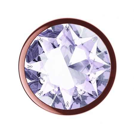 Korek analny Diamond Moonstone Shine L w kolorze różowego złota - stal nierdzewna, kryształ, długość 8,3 cm, średnica 3,3 cm - 3