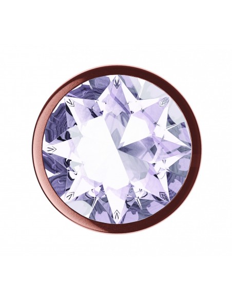 Plug-Butt Plug Diamond Moonstone Shine L Rose Gold