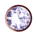 Korek analny Diamond Moonstone Shine L w kolorze różowego złota - stal nierdzewna, kryształ, długość 8,3 cm, średnica 3,3 cm - 3