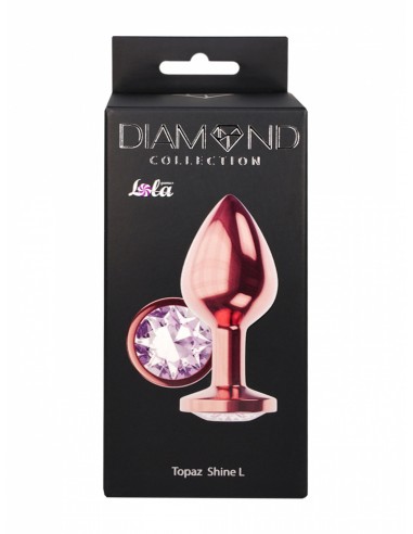 Plug-Butt Plug Diamond Moonstone Shine L Rose Gold