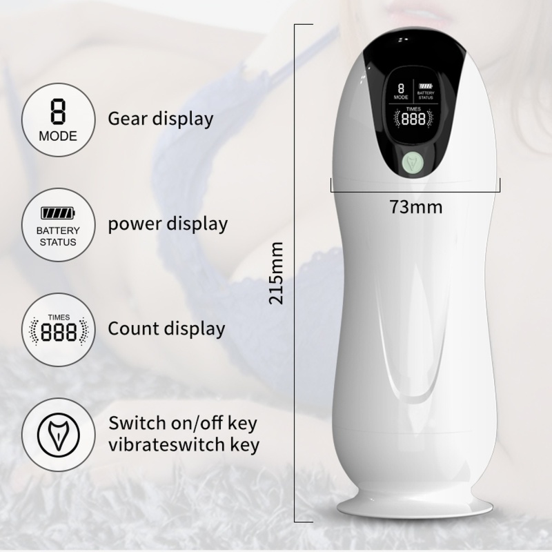 Masturbator-Vibration 8 Vibration modes + Interactive function - 5