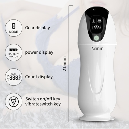 Masturbator-Vibration 8 Vibration modes + Interactive function - 5