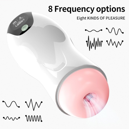 Masturbator-Vibration 8 Vibration modes + Interactive function - 12