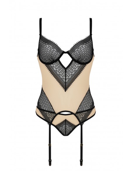 Bielizna-DENERYS CORSET beige S/M