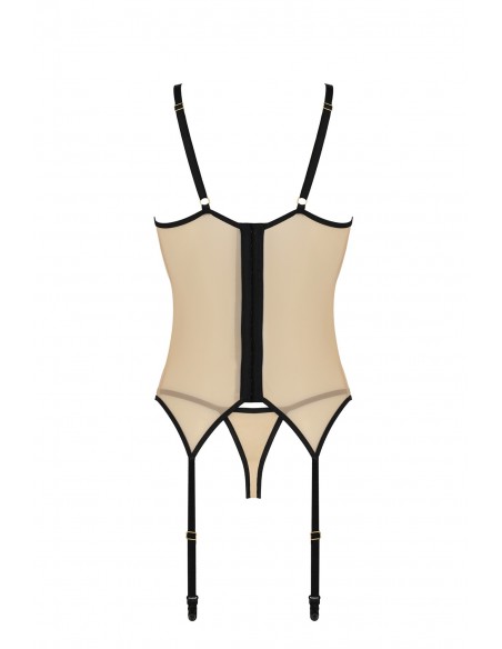 Bielizna-DAISY CORSET beige S/M