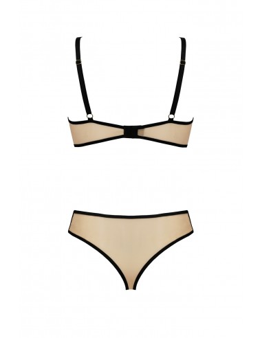 Bielizna-DAISY SET beige S/M