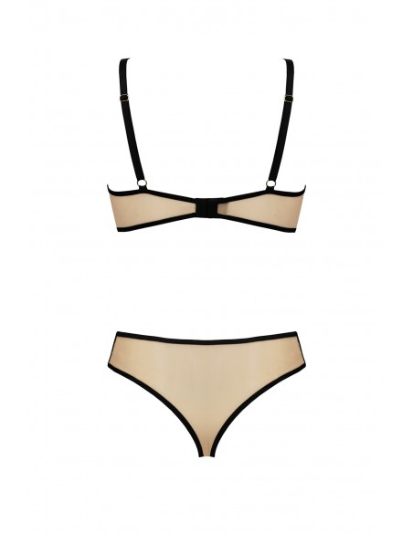 Bielizna-DAISY SET beige S/M