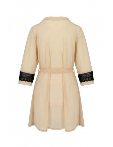 Bielizna-DAISY PEIGNOIR beige S/M