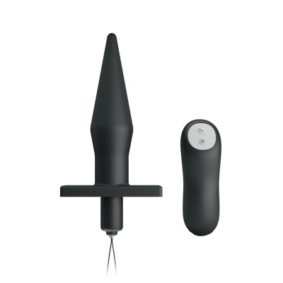 Korek analny Baile Butt Plug z wibracjami i pilotem, 15 cm - 1