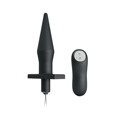 Korek analny Baile Butt Plug z wibracjami i pilotem, 15 cm - 1 2
