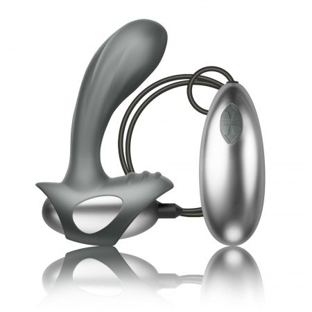 Wibrator prostaty Toulz z pilotem przewodowym - silikon medyczny, IPX7, stymulacja punktu P, 11,8 cm - 1