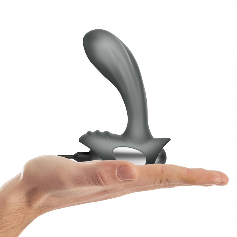 Wibrator prostaty Toulz z pilotem przewodowym - silikon medyczny, IPX7, stymulacja punktu P, 11,8 cm - 2