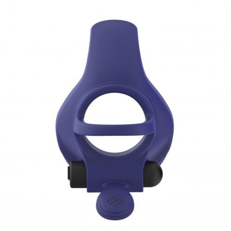 Wibrujący Pierścień Erekcyjny Gladiator 10,9 cm Niebieski - 2
