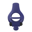 Wibrujący Pierścień Erekcyjny Gladiator 10,9 cm Niebieski - 2