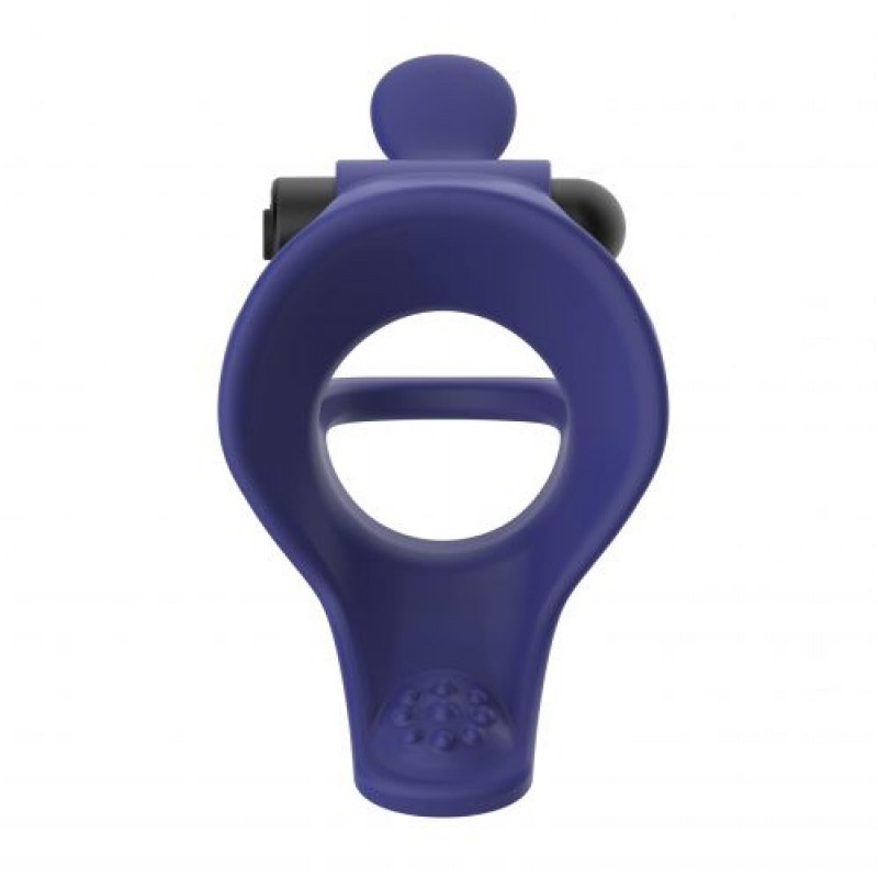 Wibrujący Pierścień Erekcyjny Gladiator 10,9 cm Niebieski - 4