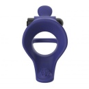Wibrujący Pierścień Erekcyjny Gladiator 10,9 cm Niebieski - 4