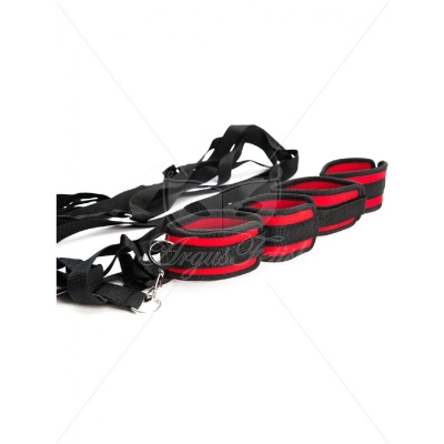 Black And Red Wrist And Ankle Bed - 1