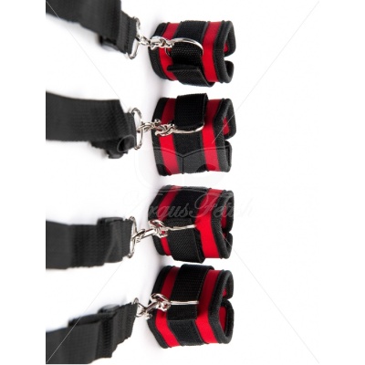 Black And Red Wrist And Ankle Bed - 1 2