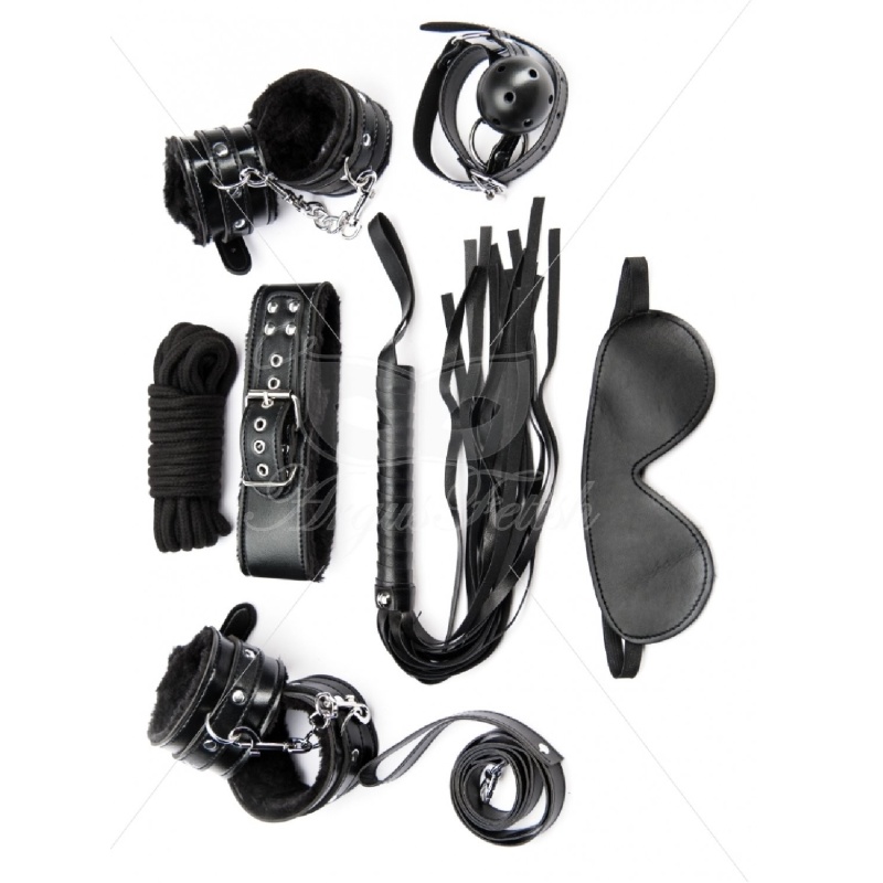 7 Pieces Black Bondage Set - 2