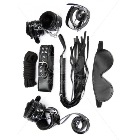 7 Pieces Black Bondage Set - 2