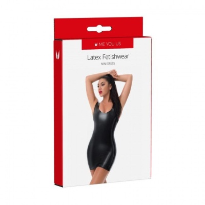 Me You Us Latex Mini Dress - 1 2