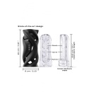 Masturbator ręczny Deep Blow Black z wymiennymi przezroczystymi wkładkami TPE/TPR, 20 × 8 cm - 5