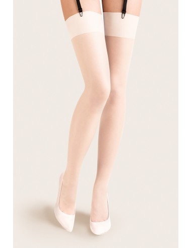 Bielizna-Pończochy Calze Cher Białe S/M