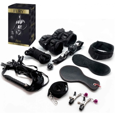 FURY BDSM Kit Black - 1 2