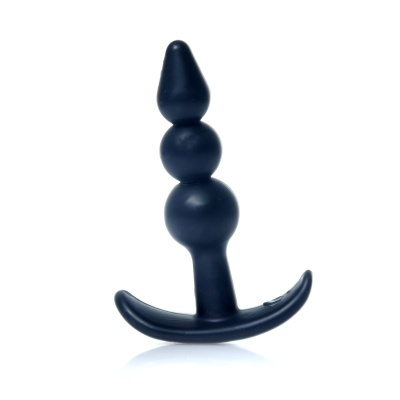 Korek analny Plug-T-Plug Ripple z uchwytem antypoślizgowym 9,5 cm - 1