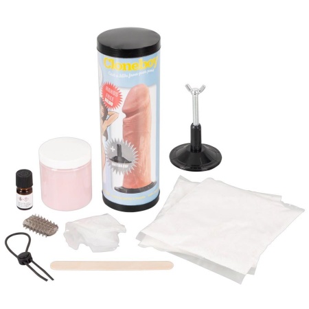 Zestaw do odlewania penisa Suction pink – silikonowa replika z przyssawką suwakową, do 20 cm długości i 4 cm średnicy - 2