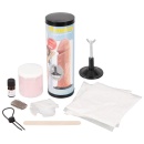 Zestaw do odlewania penisa Suction pink – silikonowa replika z przyssawką suwakową, do 20 cm długości i 4 cm średnicy - 2