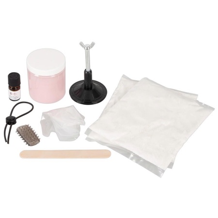Zestaw do odlewania penisa Suction pink – silikonowa replika z przyssawką suwakową, do 20 cm długości i 4 cm średnicy - 3