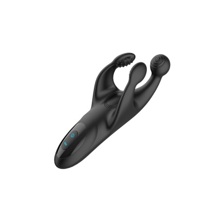 Stimulator penisa Tapping & Vibrating - trójstronna, otwarta konstrukcja wymiarowo dopasowana do obwodu i długości, silikon medy - 1