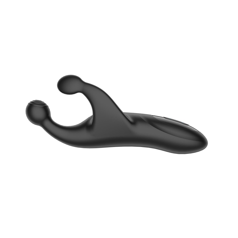 Stimulator penisa Tapping & Vibrating - trójstronna, otwarta konstrukcja wymiarowo dopasowana do obwodu i długości, silikon medy - 4