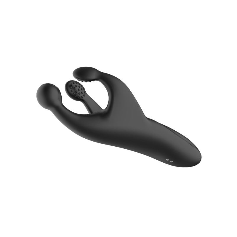 Stimulator penisa Tapping & Vibrating - trójstronna, otwarta konstrukcja wymiarowo dopasowana do obwodu i długości, silikon medy - 6