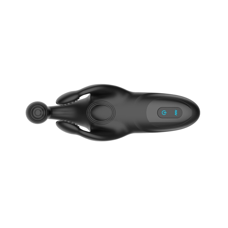 Stimulator penisa Tapping & Vibrating - trójstronna, otwarta konstrukcja wymiarowo dopasowana do obwodu i długości, silikon medy - 9