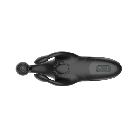 Stimulator penisa Tapping & Vibrating - trójstronna, otwarta konstrukcja wymiarowo dopasowana do obwodu i długości, silikon medy - 9