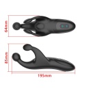 Stimulator penisa Tapping & Vibrating - trójstronna, otwarta konstrukcja wymiarowo dopasowana do obwodu i długości, silikon medy - 11