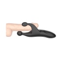 Stimulator penisa Tapping & Vibrating - trójstronna, otwarta konstrukcja wymiarowo dopasowana do obwodu i długości, silikon medy - 13