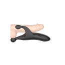 Stimulator penisa Tapping & Vibrating - trójstronna, otwarta konstrukcja wymiarowo dopasowana do obwodu i długości, silikon medy - 16