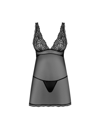 Sweetia babydoll i stringi czarna      XS/S