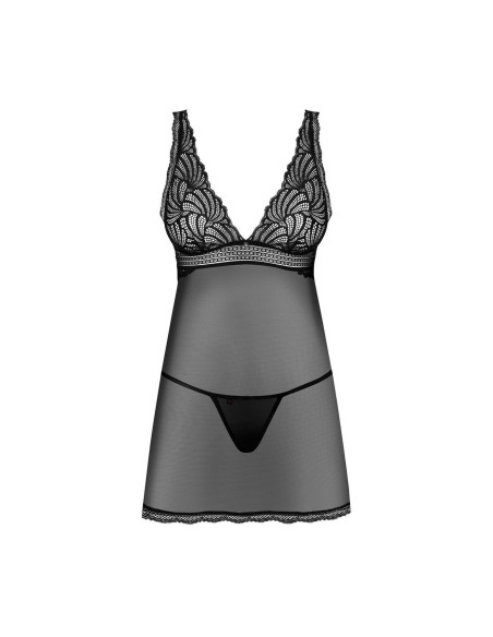 Sweetia babydoll i stringi czarna      XS/S