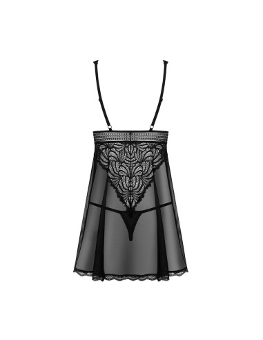 Sweetia babydoll i stringi czarna      XS/S