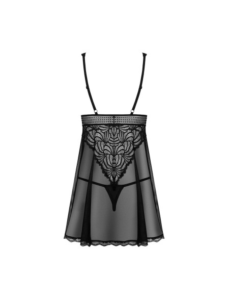 Sweetia babydoll i stringi czarna      XS/S