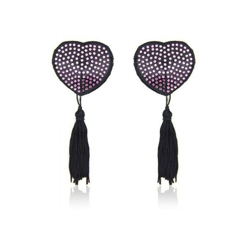Nasutniki Heart shine serce kryształki frędzle różowe (ok. 5 cm) - 1